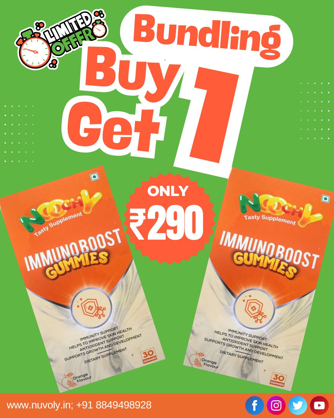 ImmunoBoost Gummies Bundle (Buy 1 Get 1)